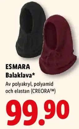 Lidl Esmara balaklava erbjuda