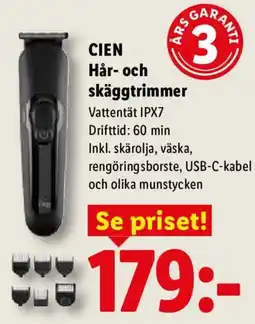 Lidl Cien hår- och skäggtrimmer erbjuda