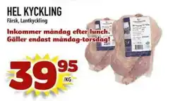 Din Mat Hel kyckling erbjuda