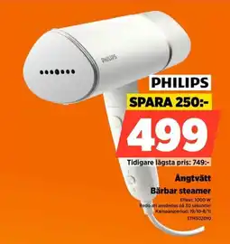 Power Philips Ångtvätt Bärbar steamer erbjuda