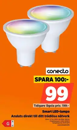 Power conecto smart led-lampa erbjuda