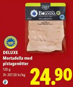 Lidl Deluxe mortadella med pistagenötter erbjuda