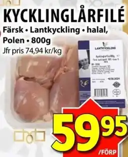 Matvärlden Tensta Lantkyckling kycklinglårfile erbjuda