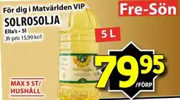 Matvärlden Tensta Ella's solrosolja erbjuda