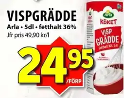Matvärlden Tensta Arla vispgrädde erbjuda