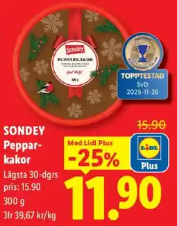 Lidl Sondey pepparkakor erbjuda