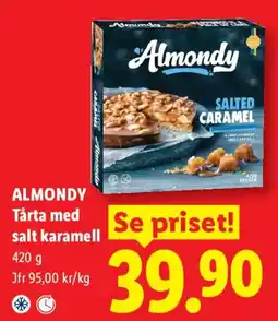 Lidl Almondy tårta med salt karamell erbjuda