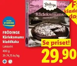 Lidl Frödinge kärleksmums kladdkaka erbjuda