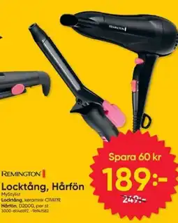 DollarStore Remington locktång, hårfön erbjuda