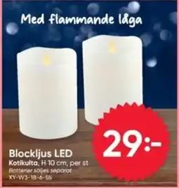 DollarStore Blockljus LED erbjuda