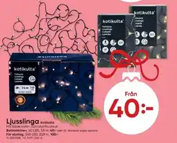 DollarStore Kotikulta ljusslinga erbjuda