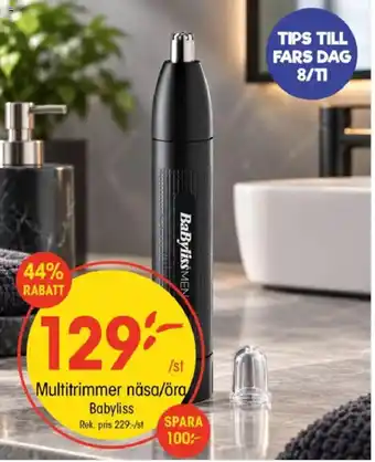 Babybliss men multitrimmer näsa/öra