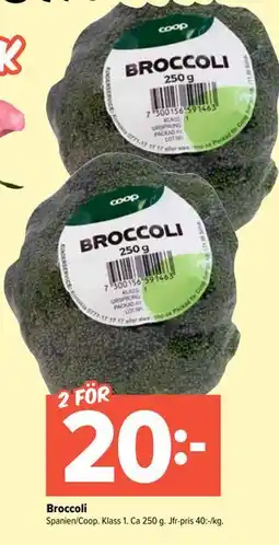 Coop Extra Broccoli erbjuda