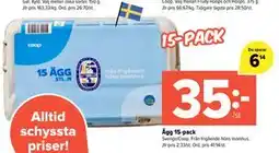 Coop Extra Ägg 15-pack erbjuda