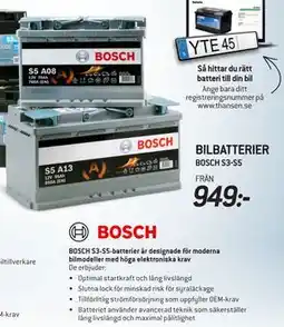thansen BILBATTERIER BOSCH S3-S5 erbjuda