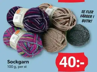 DollarStore Sockgarn erbjuda