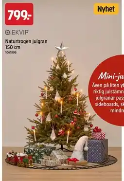 Jula Naturtrogen julgran 150 cm erbjuda