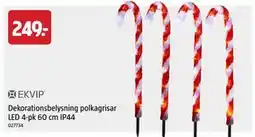 Jula Dekorationsbelysning polkagrisar LED 4-pk 60 cm IP44 erbjuda