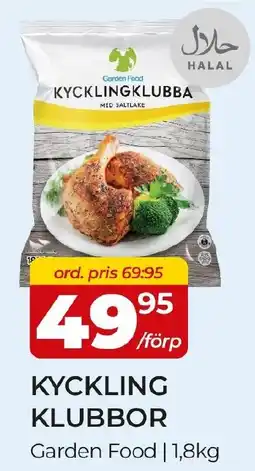 Matrix Butikerna Garden Food kycklingklubba med saltlake erbjuda