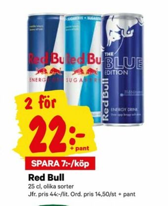City Gross Red bull energidryck erbjuda