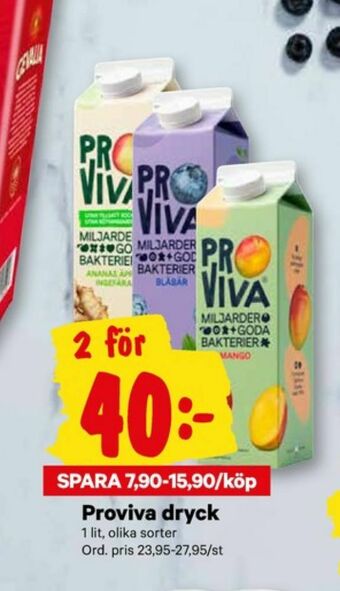 City Gross Proviva fruktdryck erbjuda