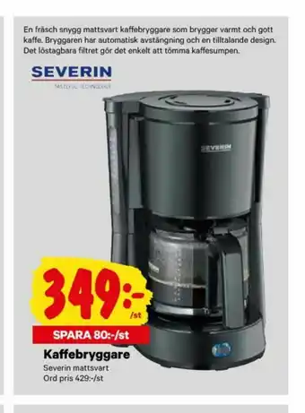 City Gross Severin kaffebryggare erbjuda