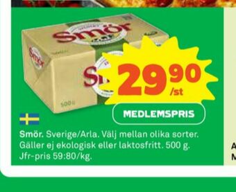 Coop Svenskt smör erbjuda