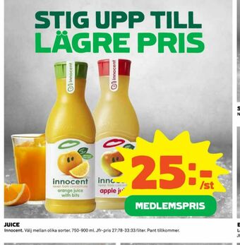 Coop Innocent juice erbjuda