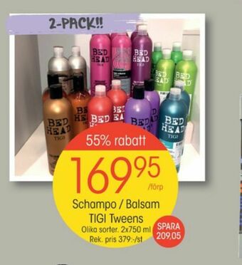 EKO Tigi bedhead shampoo/balsam erbjuda