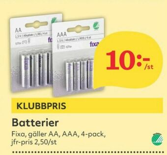 Hemköp Fixa batterier erbjuda
