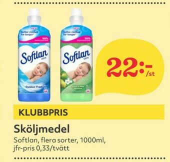Hemköp Softlan sköljmedel erbjuda