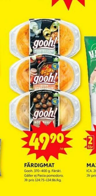 ICA Kvantum Gooh färdigrätter erbjuda