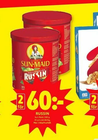 ICA Kvantum Sun maid russin erbjuda