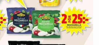 ICA Maxi Zeta mozzarella erbjuda