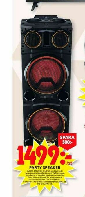 ICA Maxi Luxor högtalare erbjuda