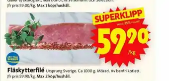 ICA Supermarket Gran dia fläskytterfilé erbjuda