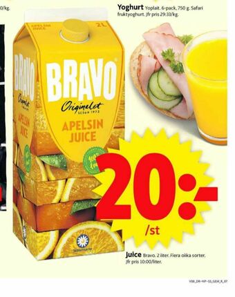 ICA Supermarket Bravo juice erbjuda