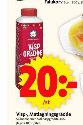 ICA Supermarket Skånemejerier vispgrädde erbjuda