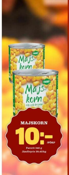 Matdax Favorit majs erbjuda