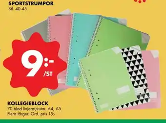 ÖoB Green giant kollegieblock erbjuda