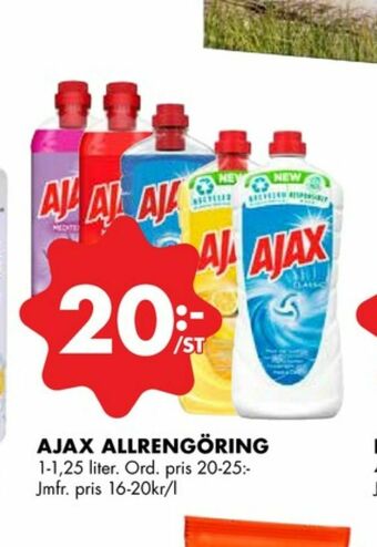 ÖoB Ajax rengöringsmedel erbjuda