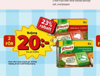 Östenssons Knorr buljongtärningar erbjuda