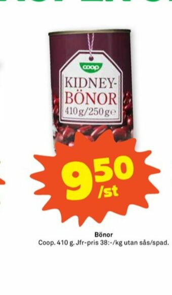 Stora Coop Coop bönor erbjuda