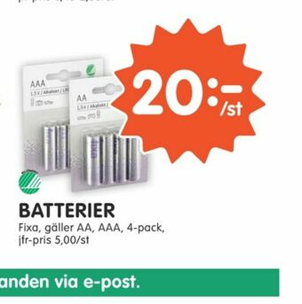 Fixa batterier