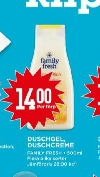 Willys Family fresh duschtvål erbjuda
