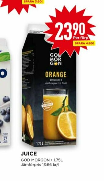 Willys God morgon juice erbjuda