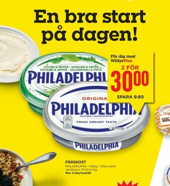 Willys Hemma Philadelphia färskost erbjuda