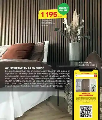 Byggmax Anza akustikpanel erbjuda