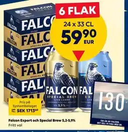 Border Shop Falcon Export och Special Brew 5,2-5,9%, EUR 59.9 erbjuda