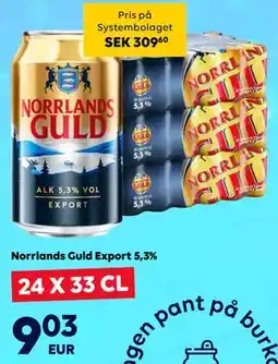 Border Shop Norrlands Guld Export 5,3%, EUR 9.03 erbjuda